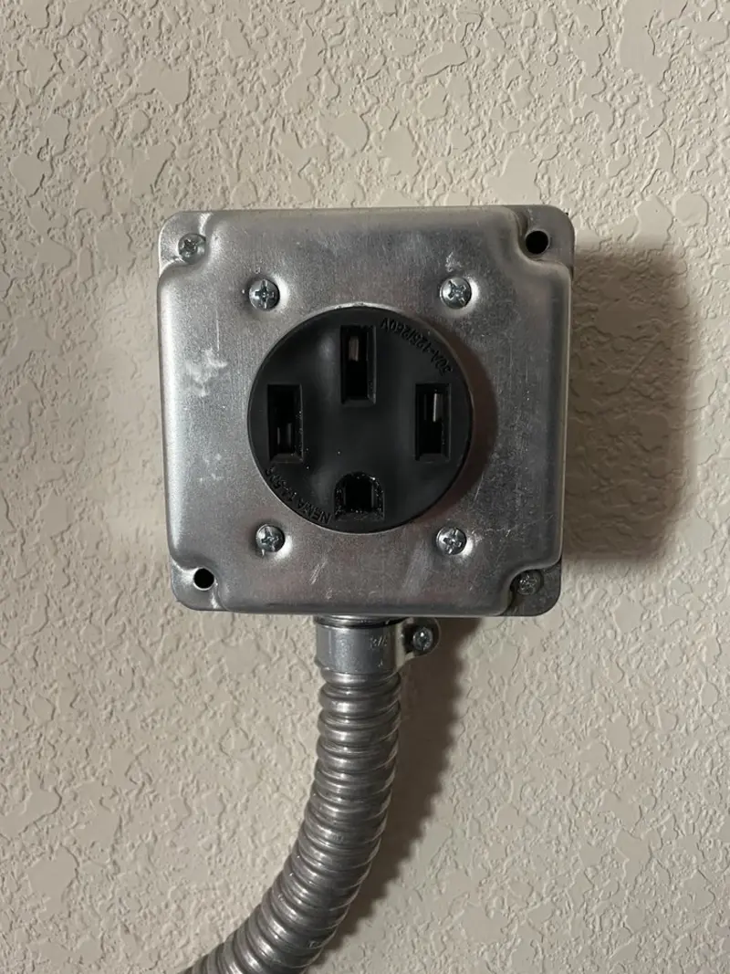 NEMA 14-50 outlet installed for Smart Home Electrical in Edgewater